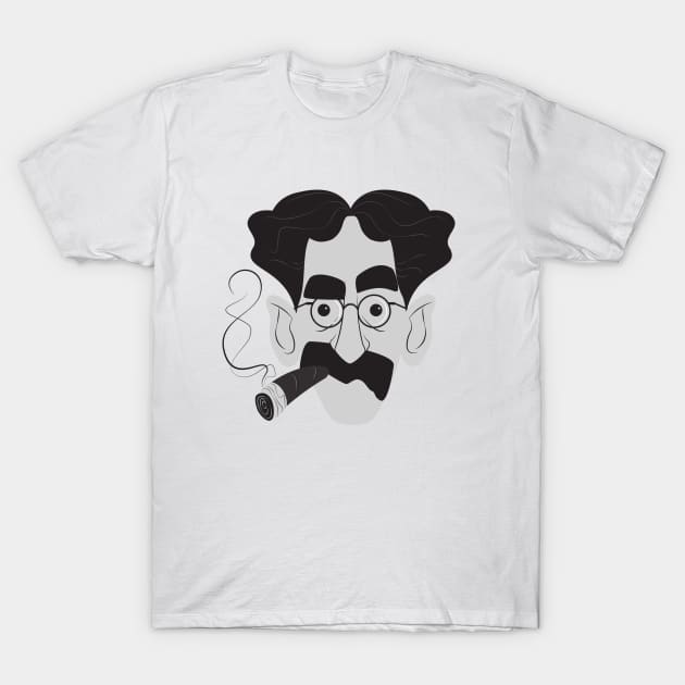Groucho Marx - Comedy Masters T-Shirt by Leo da Fonseca